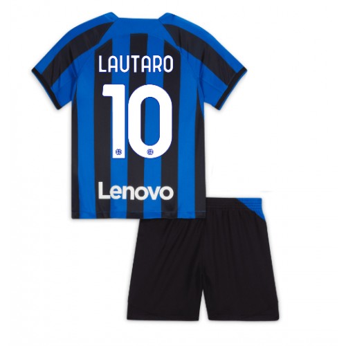 Dres Inter Milan Lautaro Martinez #10 Domaci za djecu 2022-23 Kratak Rukav (+ kratke hlače)